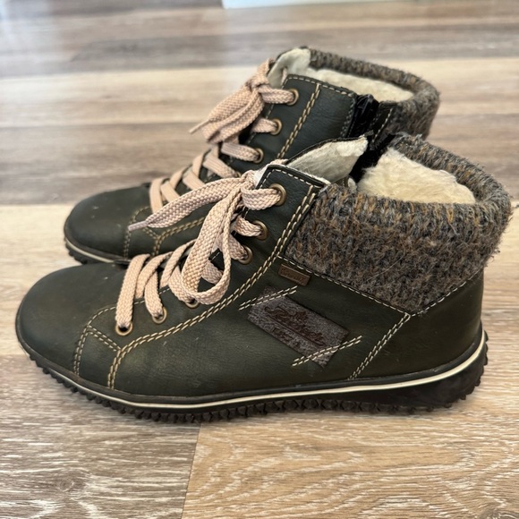 Rieker Cordula 30 Ankle Boots Forest Green Size 39 US 8 - Picture 1 of 10
